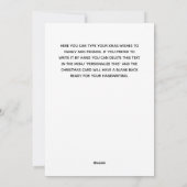 メリークリスマスタイポグラフィノンフォトクリスマス休日 シーズンカード (裏面)