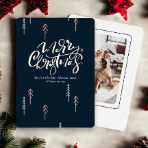 メリークリスマスタイポグラフィパーソナライズされた写真