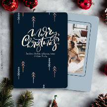 メリークリスマスタイポグラフィパーソナライズされた写真