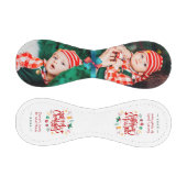 メリークリスマスタイポグラフィファミリーキッズ写真 野球ボール (パネル)