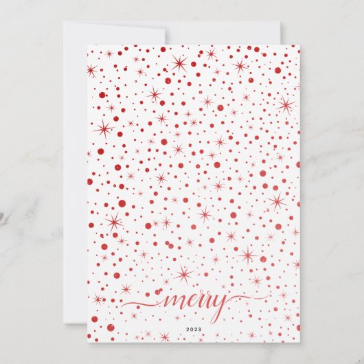 メリークリスマスタイポグラフィフェスティバル赤2枚 シーズンカード (裏面)