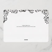 メリークリスマスタイポグラフィフォトカード 箔シーズンカード (裏面)