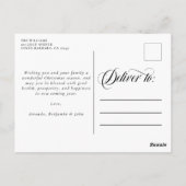 メリークリスマスタイポグラフィフォトコラージュ ポストカード (裏面)