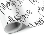 メリークリスマスタイポグラフィモダンフェスティバル ラッピングペーパー (ロールコーナー)