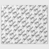 メリークリスマスタイポグラフィモダンフェスティバル ラッピングペーパー (フラット)