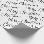 メリークリスマスタイポグラフィモダンフェスティバル ラッピングペーパー (角)