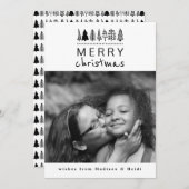 メリークリスマスタイポグラフィモダン写真 シーズンカード (正面/裏面)