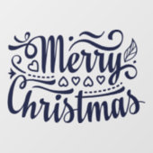 メリークリスマスタイポグラフィレタリング  ウィンドウサイン (シート)