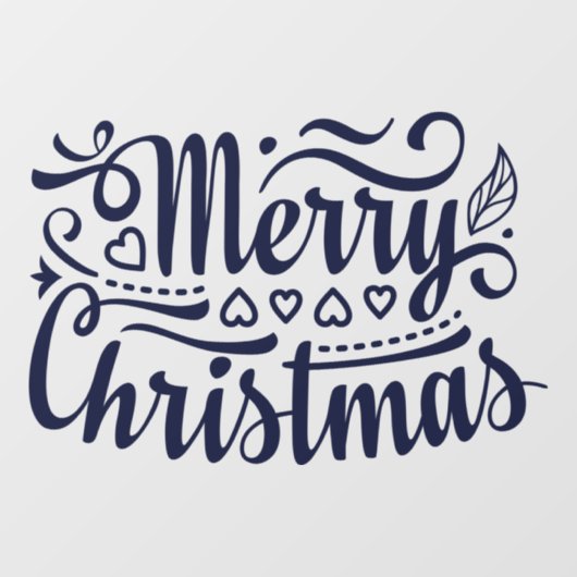 メリークリスマスタイポグラフィレタリング  ウィンドウサイン (シート)