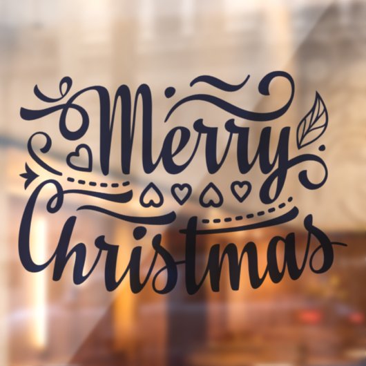 メリークリスマスタイポグラフィレタリング ウィンドウサイン (シート2)