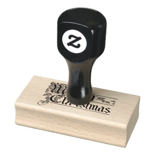 メリークリスマスタイポグラフィレタリング ラバースタンプ (スタンプ)
