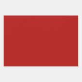 メリークリスマスタイポグラフィレッドクリームパターン ラッピングペーパーシート (正面3)