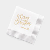 メリークリスマスタイポグラフィーパーティー 箔ナプキン (左)