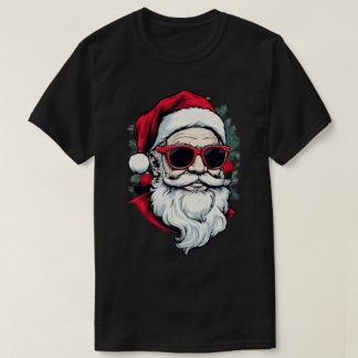 メリークリスマスタイポグラフィーブラックメンズTシャツ Tシャツ