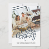 メリークリスマスタイポグラフィ写真 シーズンカード (正面)