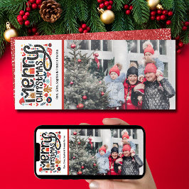 メリークリスマスタイポグラフィ写真 シーズンカード