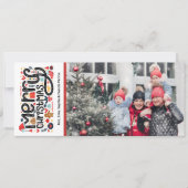 メリークリスマスタイポグラフィ写真 シーズンカード (正面)