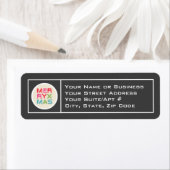 メリークリスマスタイポグラフィ差出人住所ラベル ラベル (インサイチュ)