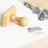 メリークリスマスタイポグラフィ差出人住所 ラバースタンプ