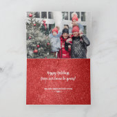 メリークリスマスタイポグラフィ折り畳み写真 シーズンカード (内部)