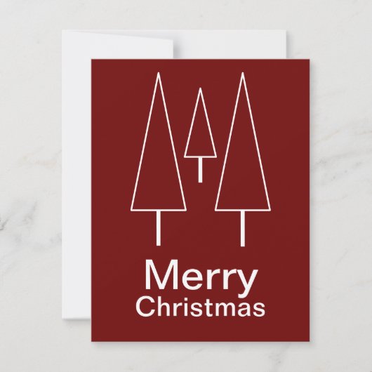 メリークリスマスタイポグラフィ抽象芸術レッド ノートカード (正面)