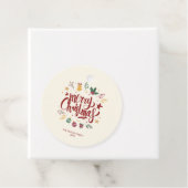 メリークリスマスタイポグラフィ文字ギフトラベル フェイバータグ (インサイチュ)