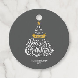 メリークリスマスタイポグラフィ文字 フェイバータグ