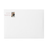 メリークリスマスタイポグラフィ植物学クリスマス写真 ラップアラウンドラベル (正面)