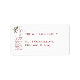 メリークリスマスタイポグラフィ植物学クリスマス ラベル