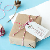 メリークリスマスタイポグラフィ植物学 ギフトタグ