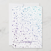 メリークリスマスタイポグラフィ紫+ティール(緑がかった色)2 – 写真 シーズンカード (裏面)