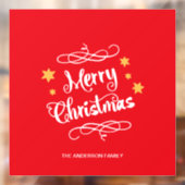 メリークリスマスタイポグラフィ赤白 ウィンドウサイン (シート2)