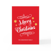 メリークリスマスタイポグラフィ赤白