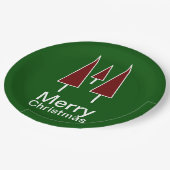 メリークリスマスタイポグラフィ食器紙プレート ペーパープレート (アングル)