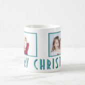 メリークリスマスタイポグラフィ2枚 コーヒーマグカップ (中央)