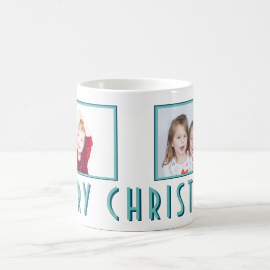 メリークリスマスタイポグラフィ2枚 コーヒーマグカップ (中央)