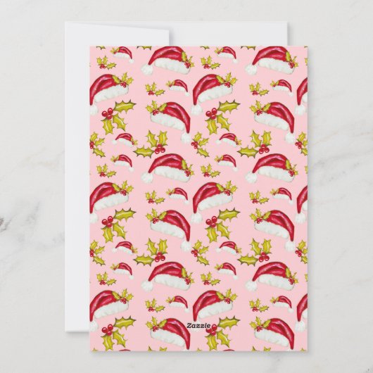 メリークリスマスタイポグラフィ3ファミリーフォトフェスティバル シーズンカード (裏面)