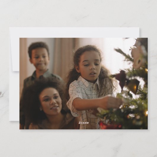 メリークリスマスタイポグラフィ3写真 シーズンカード (裏面)