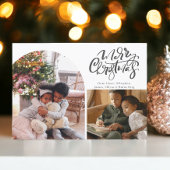 メリークリスマスタイポグラフィ3写真 シーズンカード