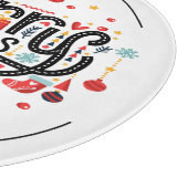 メリークリスマスタイポグラフィ カッティングボード (角)