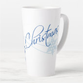 メリークリスマスタイポグラフィ カフェラテマグ (右アングル)
