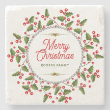 メリークリスマスタイポグラフィ&クリスマスリース