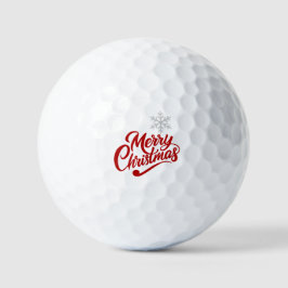 メリークリスマスタイポグラフィ ゴルフボール