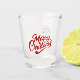 メリークリスマスタイポグラフィ ショットグラス