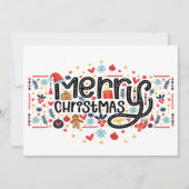 メリークリスマスタイポグラフィ シーズンカード (正面)