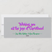 メリークリスマスタイポグラフィ シーズンカード (裏面)