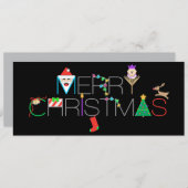 メリークリスマスタイポグラフィ シーズンカード (正面/裏面)