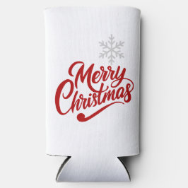 メリークリスマスタイポグラフィ スリム缶クーラー