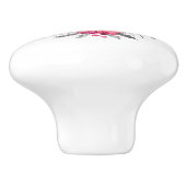 メリークリスマスタイポグラフィ&フローラブーケ セラミックノブ (側面)