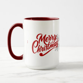メリークリスマスタイポグラフィ マグカップ